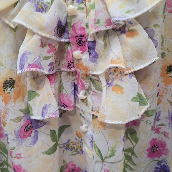 Floral Suzy Shier Blouse Large - Picture 2 of 6
